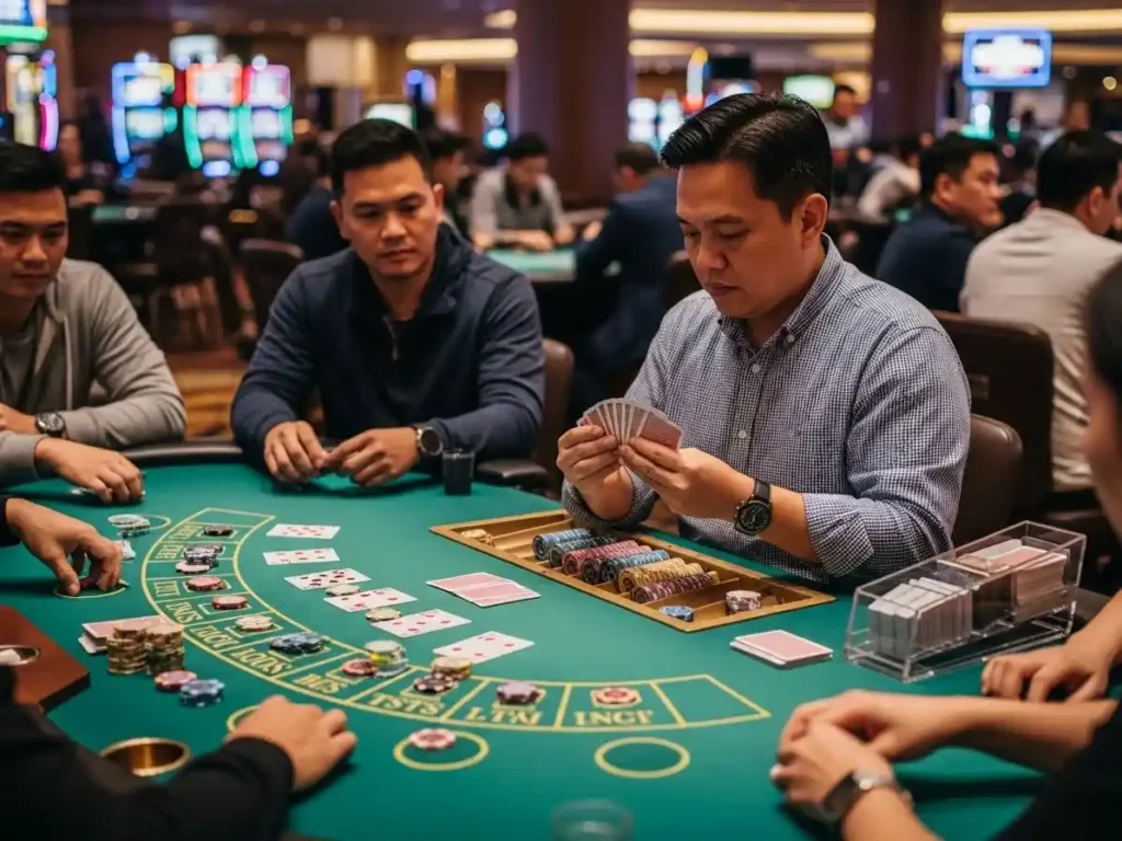 Player engaged in online casino poker game in Online Casino Philippines