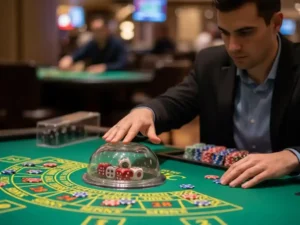 Person playing casino Sic Bo online while playing slots online Philippines