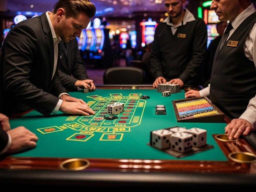 Playing Online Sic Bo and Slots in the Philippines Player engaged in online casino Sic Bo game as they play slots online Philippines