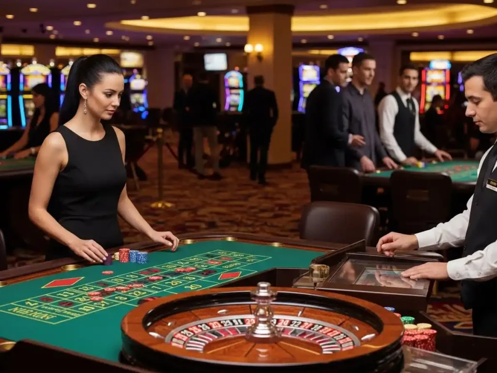 Person playing casino roulette online at a free spins casino Philippines