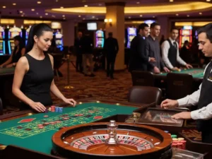 Person playing casino roulette online at a free spins casino Philippines